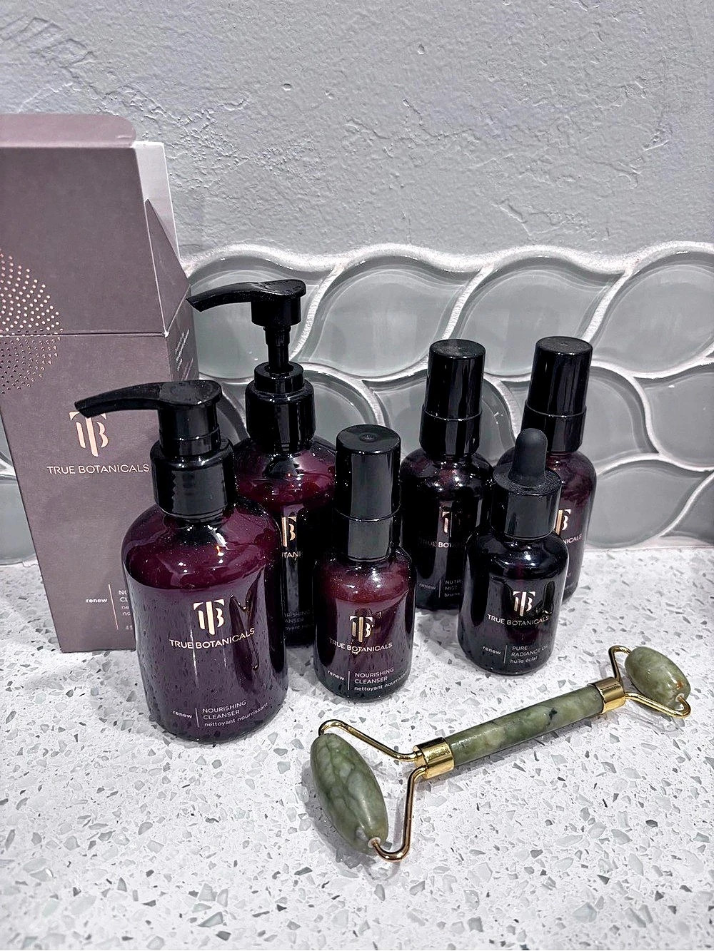 True Botanicals Skincare (barely used) with Facial Roller